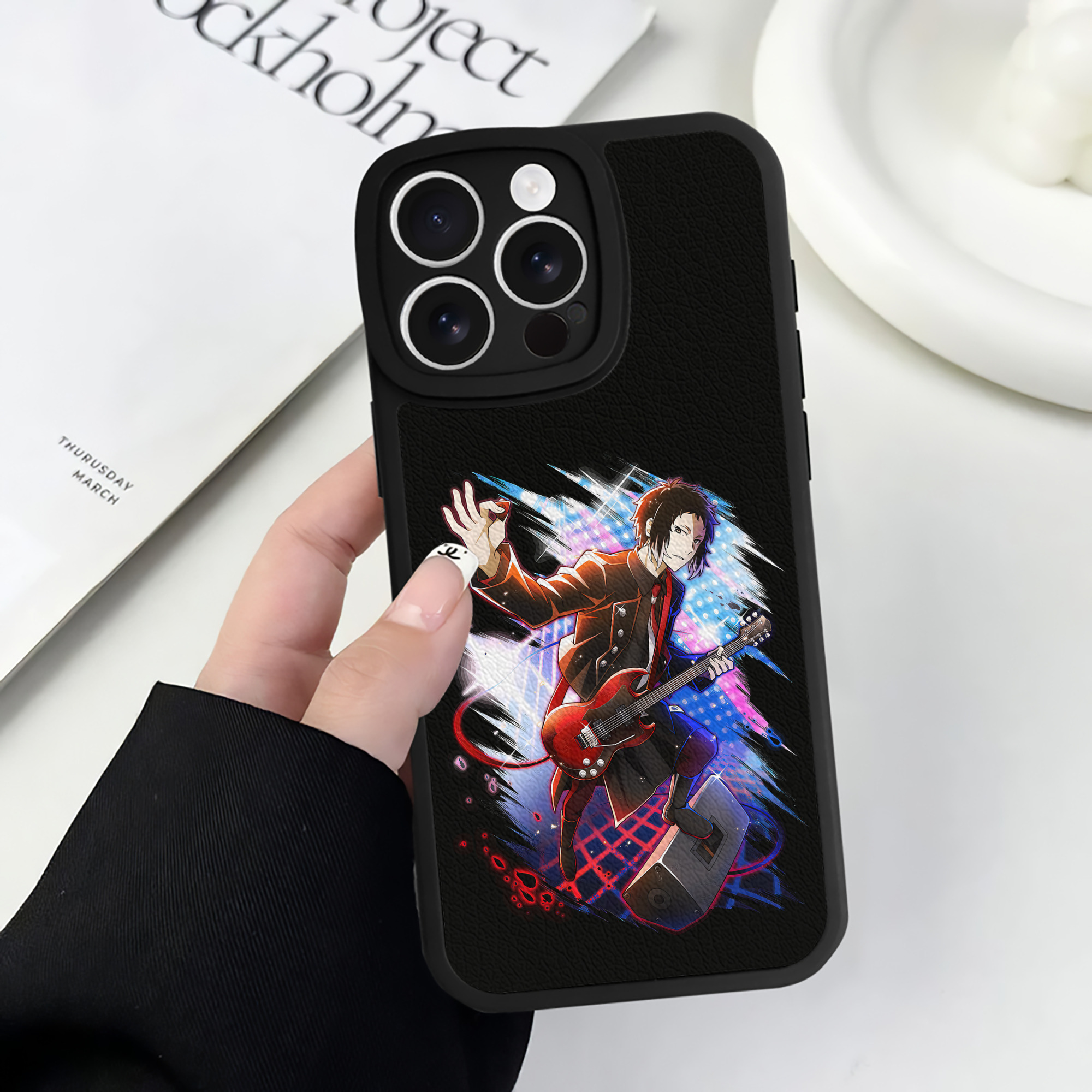 （画像用） 文豪ストレイドッグス Bungo Stray Dogs 【iPhone 16シリーズ対応】シリコンスマホケース（レザー調） 材質：シリコン